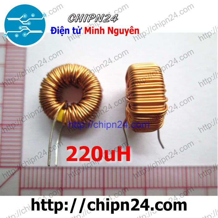[2 CÁI] (KG2) Cuộn cảm xuyến 3A 220uH DIP (LM2576 LM2596)