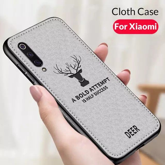 Ốp lưng Xiaomi Mi 9 SE chống sốc vải đầu hươu cao cấp thời trang