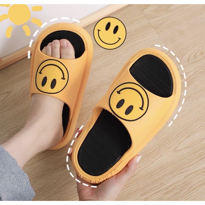 Dép hoạ tiết mặt cười dễ thương Nam nữ