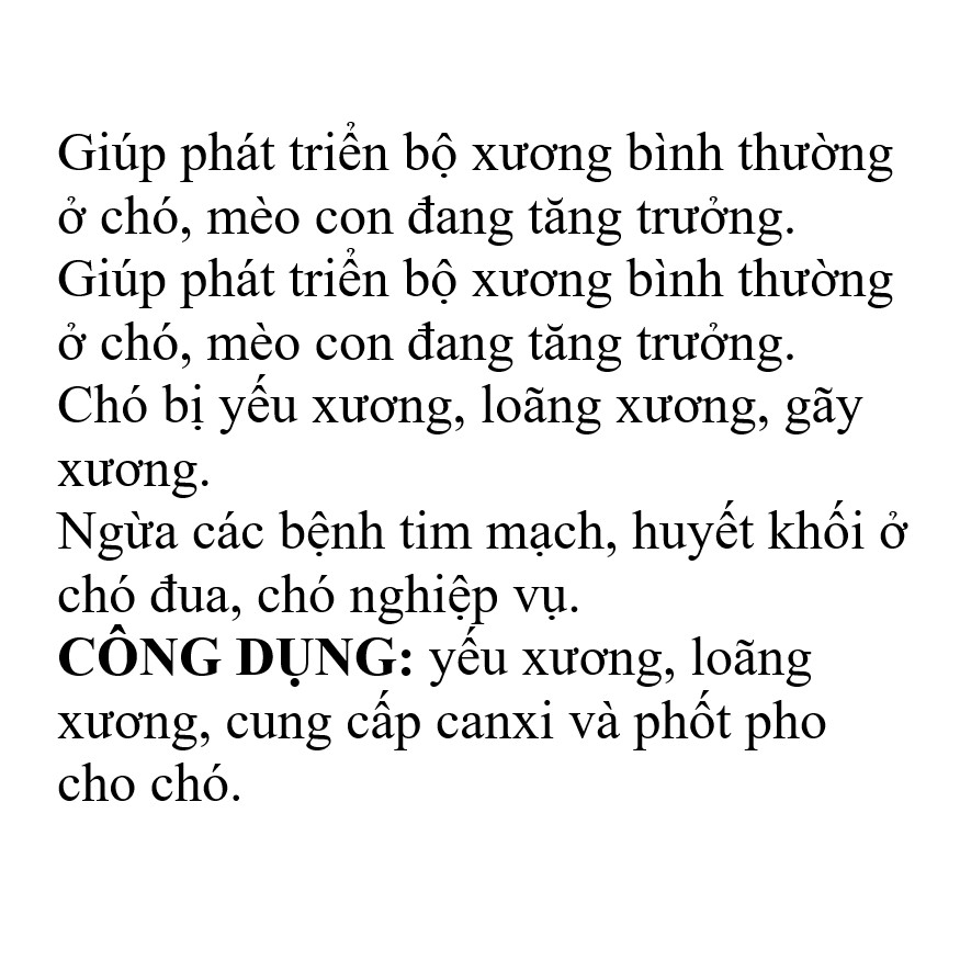 BIO CALCI PET hộp 30 viên bổ sung canxi, phốt cho chó, mèo