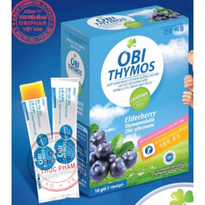 Gói Uống OBI THYMOS dạng thạch vị việt quất  - Hỗ Trợ Nâng Cao Sức Khỏe
