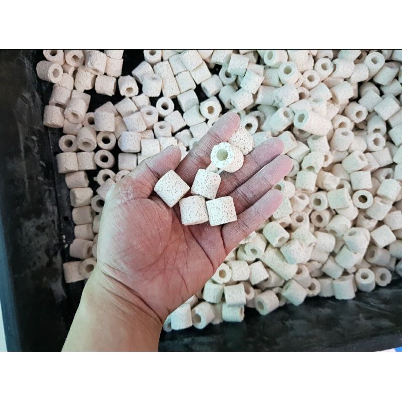 Vật liệu lọc bể cá Sứ nhẫn trắng - đỏ - vàng - muối tiêu - đá lọc bể thủy sinh hàng nhập