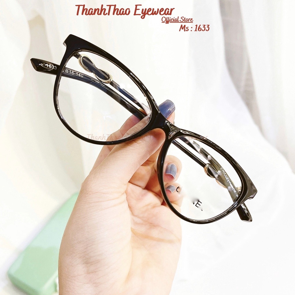 Kính Mắt Mèo, Gọng Kính Cận Nữ Đẹp THANHTHAO EYEWEAR Đen Mắt Nhỏ Dễ Đeo M1633