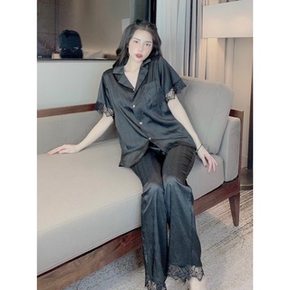 Bộ pỵama lụa ngắn tay  .