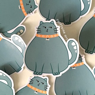 Sticker mèo mập khó ở
