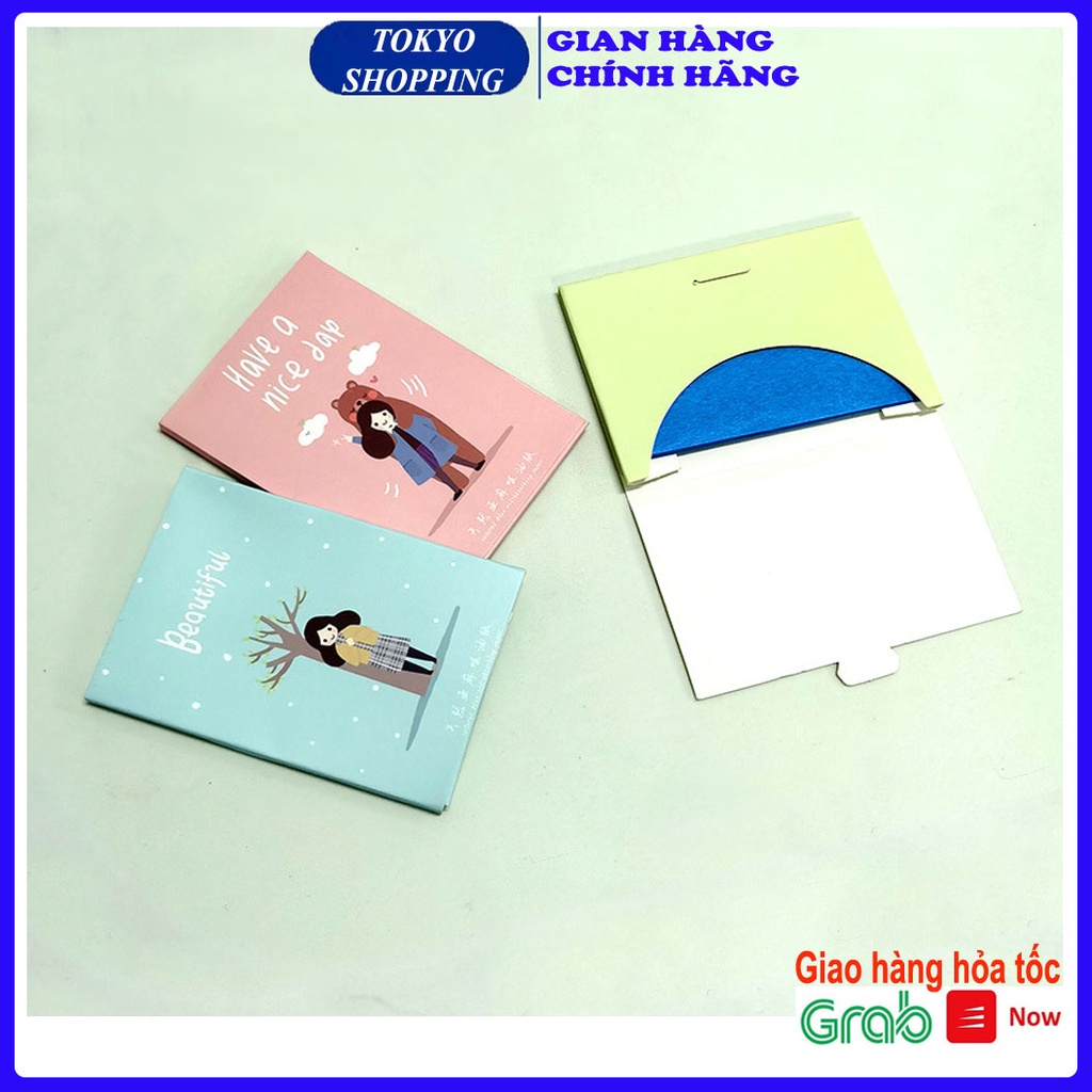 Set 50 giấy thấm dầu da mặt thấm hút dầu, mồ hôi trên da