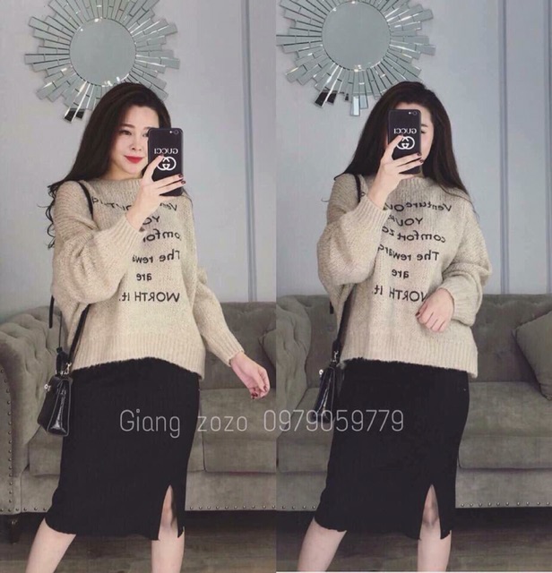 Chân váy len dáng dài