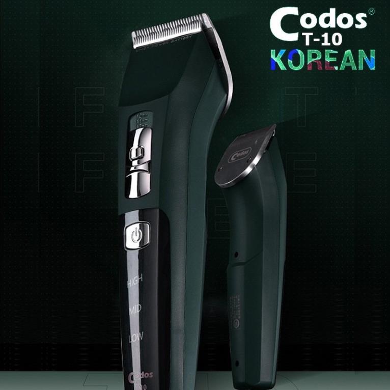 Tông Đơ Cắt Tóc Cao Cấp Codos T10 Màn Hình LCD Kèm 4 Cữ Siêu Nét