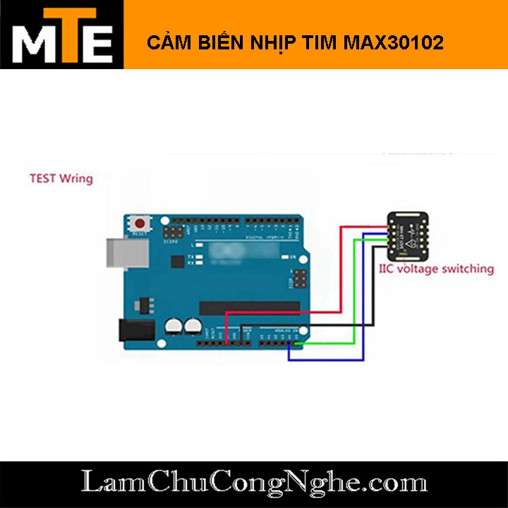 Module cảm biến nhịp tim và nồng độ oxy trong máu MAX30102 1.8-3.3V-5V