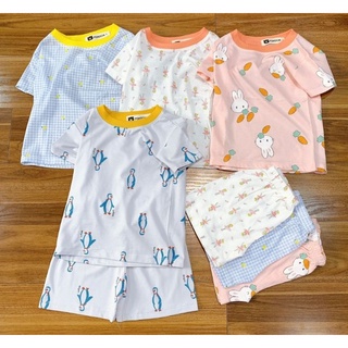 Bộ cộc tay bé trai cotton xuất nhật chất đẹp mát họa tiết dễ thương