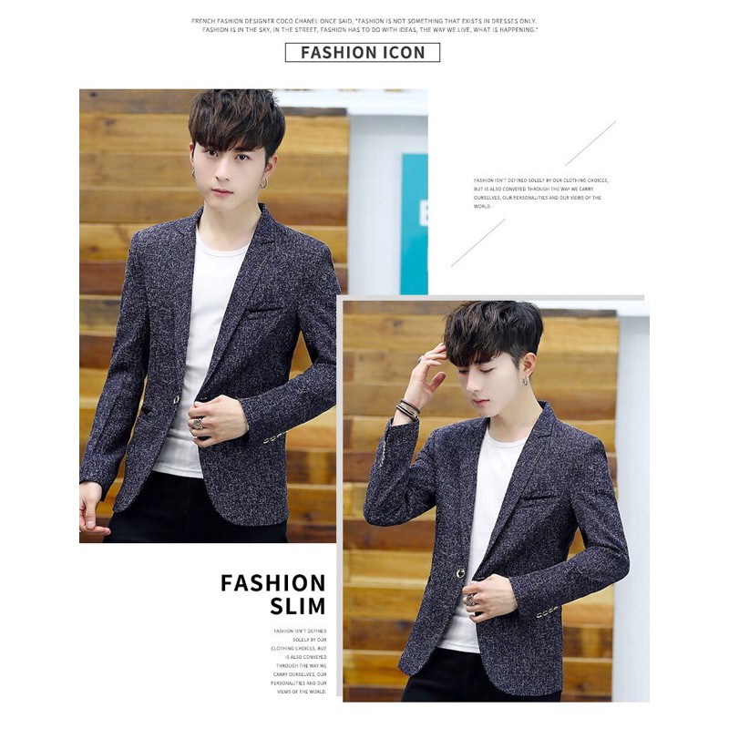 Áo khoác vest nam MR_Shop phong cách Hàn Quốc