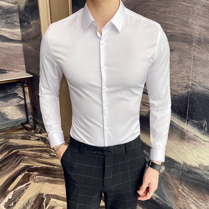 Áo sơ mi nam công sở trơn tay dài form Hàn Quốc nhiều màu vải mềm mại thoáng mát thấm hút mồ hôi không nhăn-MOD02