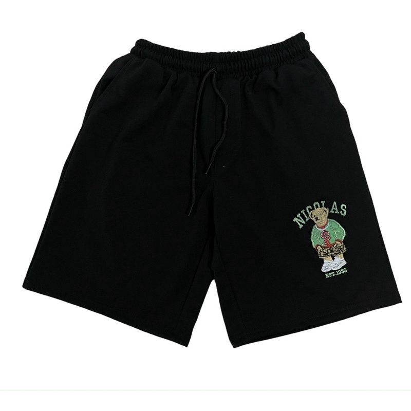 Quần Short Nam Nữ - Quần Short thêu Gấu unisex (Ảnh thật)