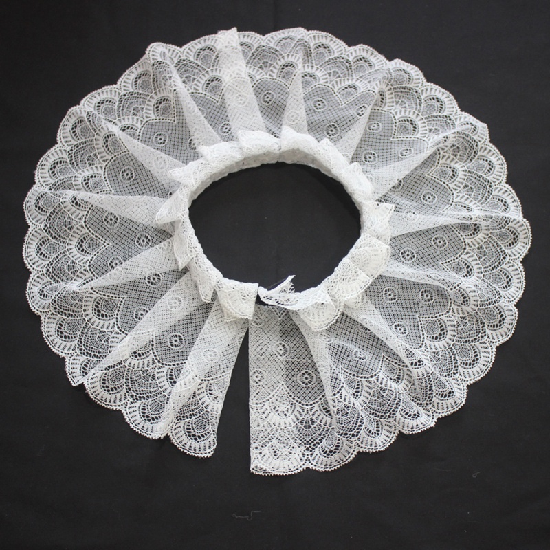 Cổ Áo Giả Hai Lớp Họa Tiết Lông Công Đính Ngọc Trai Thời Trang Cho Nữ