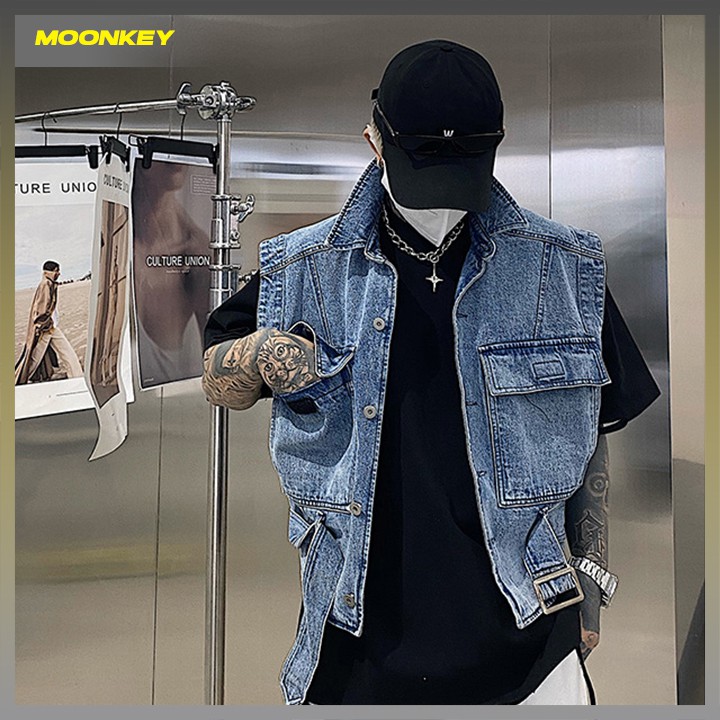 Áo Gile Jean Nam Nữ Phong Cách Hiện Đại