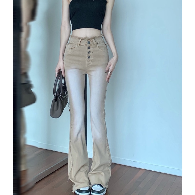 Quần Jean Nữ Lưng Cao Ống Đứng Dễ Phối Đồ