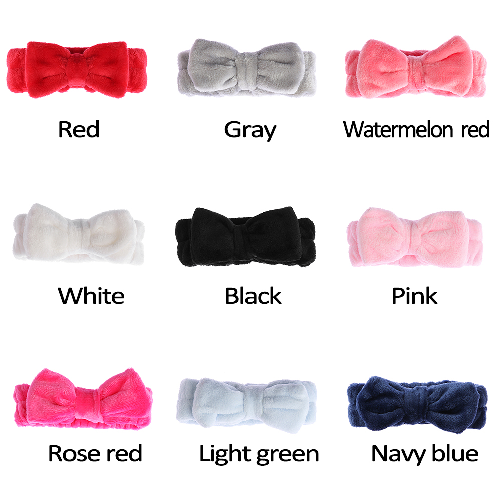 Băng Đô Nơ Màu Trơn Thời Trang Cho Nữ