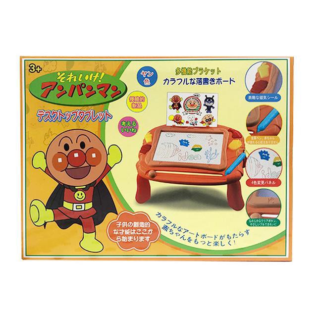 (HÀNG XUẤT NHẬT) BẢNG VẼ CHO BÉ ANPANMAN (KÈM 4 CHÂN TRỤ LÀM BÀN, TẶNG DECAL dán xịn sò, 2 con dấu xinh xắn)