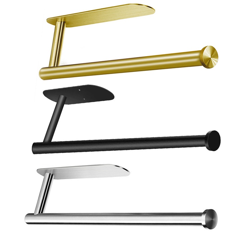 Nuserw Giá Treo Cuộn Giấy Vệ Sinh Hai Thanh Đôi Tự Dính Bằng Thép Không Gỉ Nâng Cấp Cho Nhà Bếp