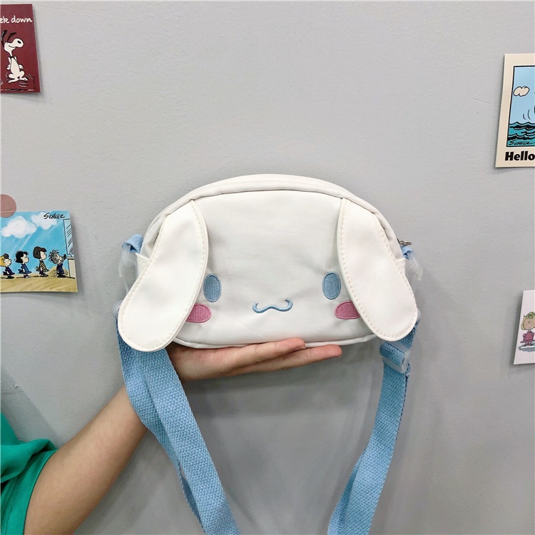 Túi đeo vai vải canvas in họa tiết hoạt hình Melody xinh xắn dễ thương cho nữ sinh