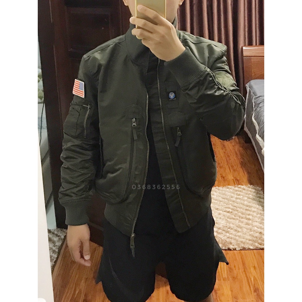 Áo Bomber Pilot Kiểu Dáng Quân Đội