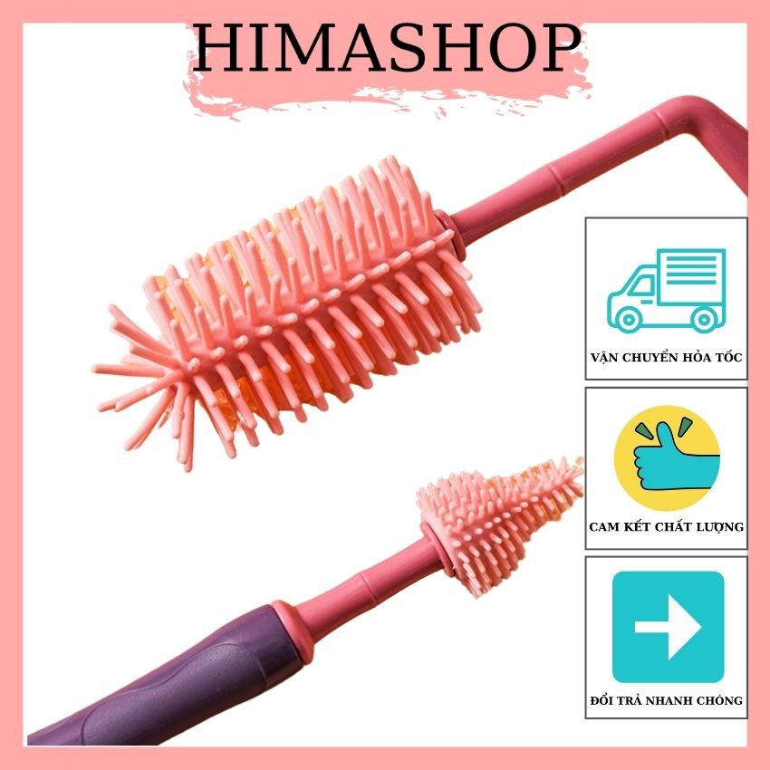 Cọ Rửa Bình Sữa Silicon HIMASHOP H004 Kháng Khuẩn Rửa Sạch Mọi Ngóc Ngách