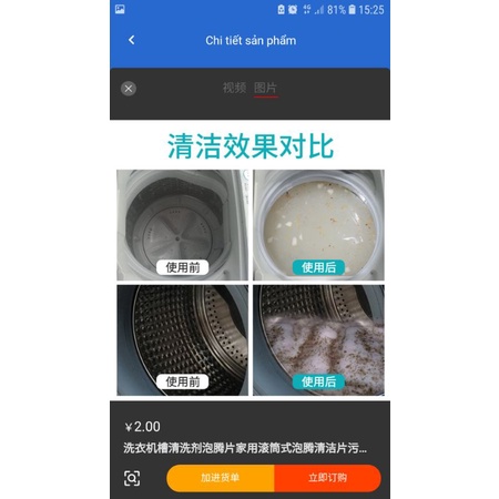 Viên tẩy vệ sinh lồng giặt