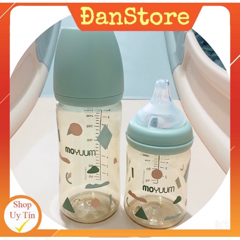 Bình sữa Moyuum mẫu mới Bình Moyuum 170ml, 270ml đổi núm tại HCM, Bình sữa Moyuum họa tiết Cloud Hàn Quốc cao cấp