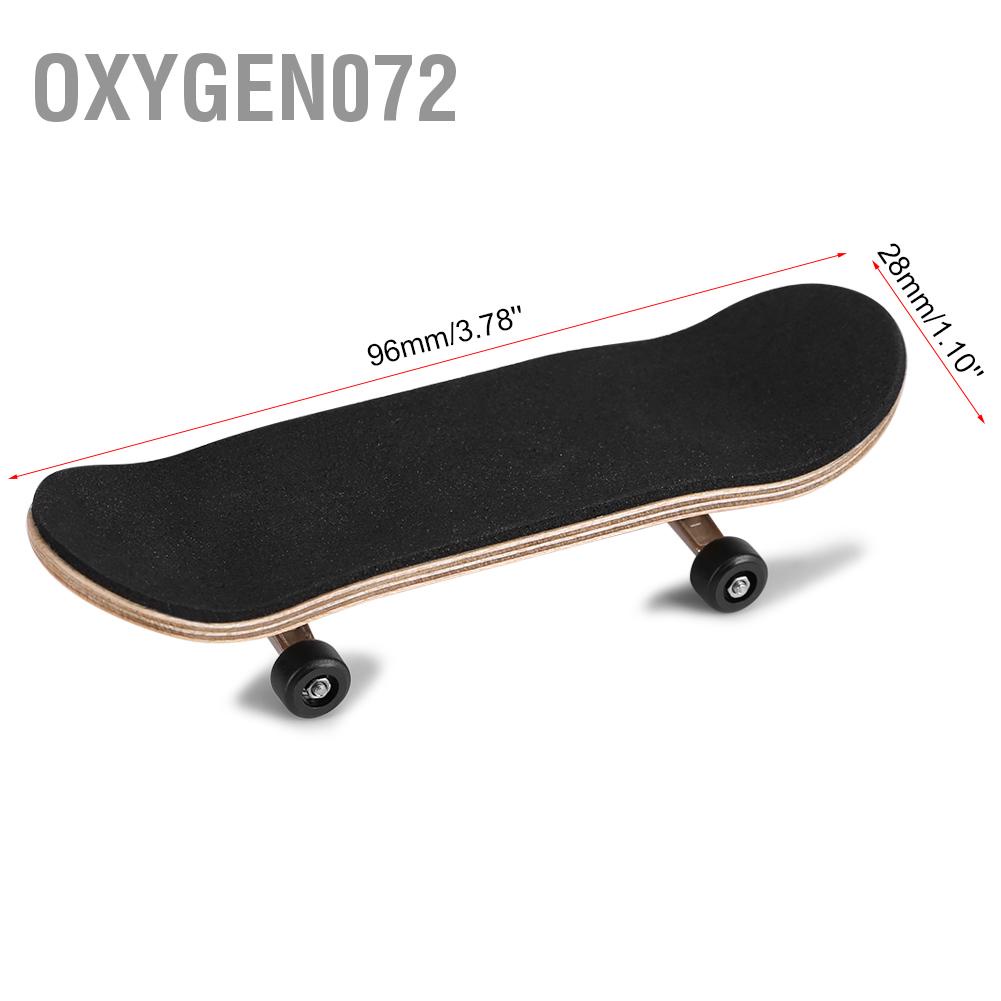 Oxygen072 1Pc Maple Wooden+Alloy Fingerboard Finger Skateboards With Box Reduce Pressure Kids Gifts