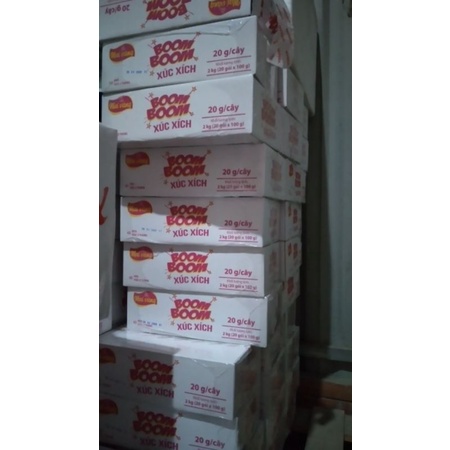 Thùng Xúc Xích Vissan Boom Boom Cây 20g, gói 5 Cây