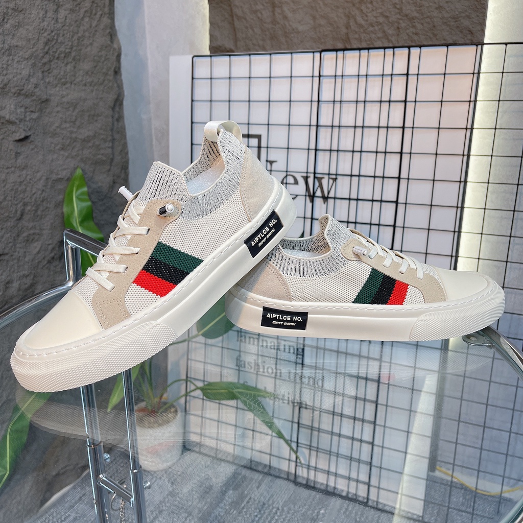 Giày nam, giày thể thao nam vải sợi thể thao thoáng khí hai màu C80