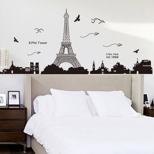 Freeship 99k TQ_bán sỉ Decal Tháp Eiffel mã số 002