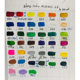 MÀU ACRYLIC 3D LỌ 300ML
