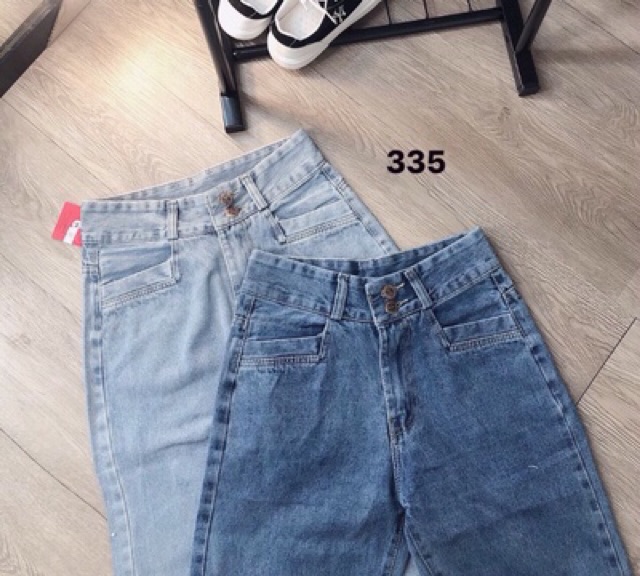 Quần baggy jean hai nút túi vuông, hình thật 100% | BigBuy360 - bigbuy360.vn
