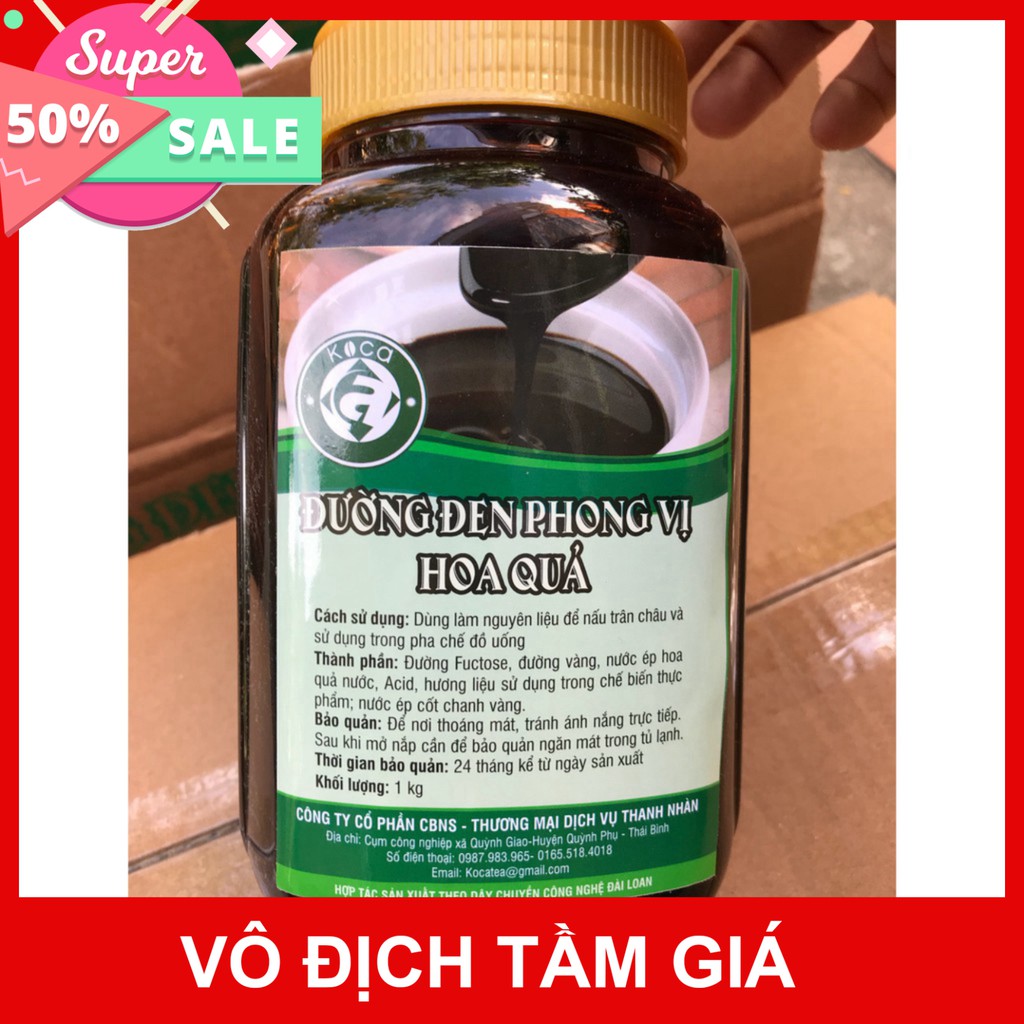 Siro đường đen phong vị hoa quả hũ 1kg