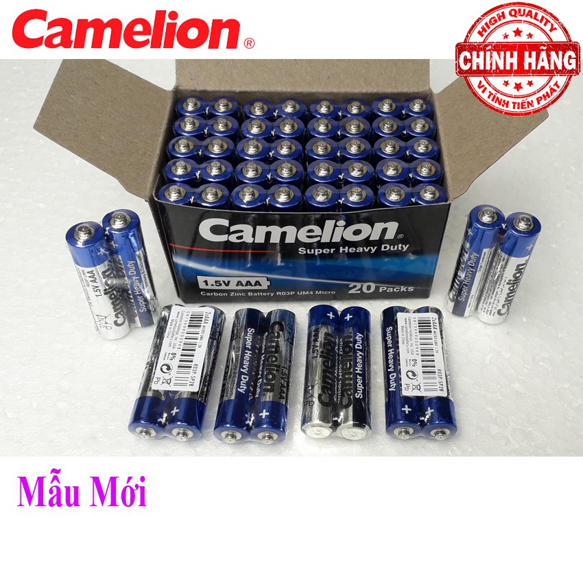 Hộp 40 viên Pin Tiểu AAA (3A) Camelion Super Heavy Duty Battery 1.5V (mẫu mới)