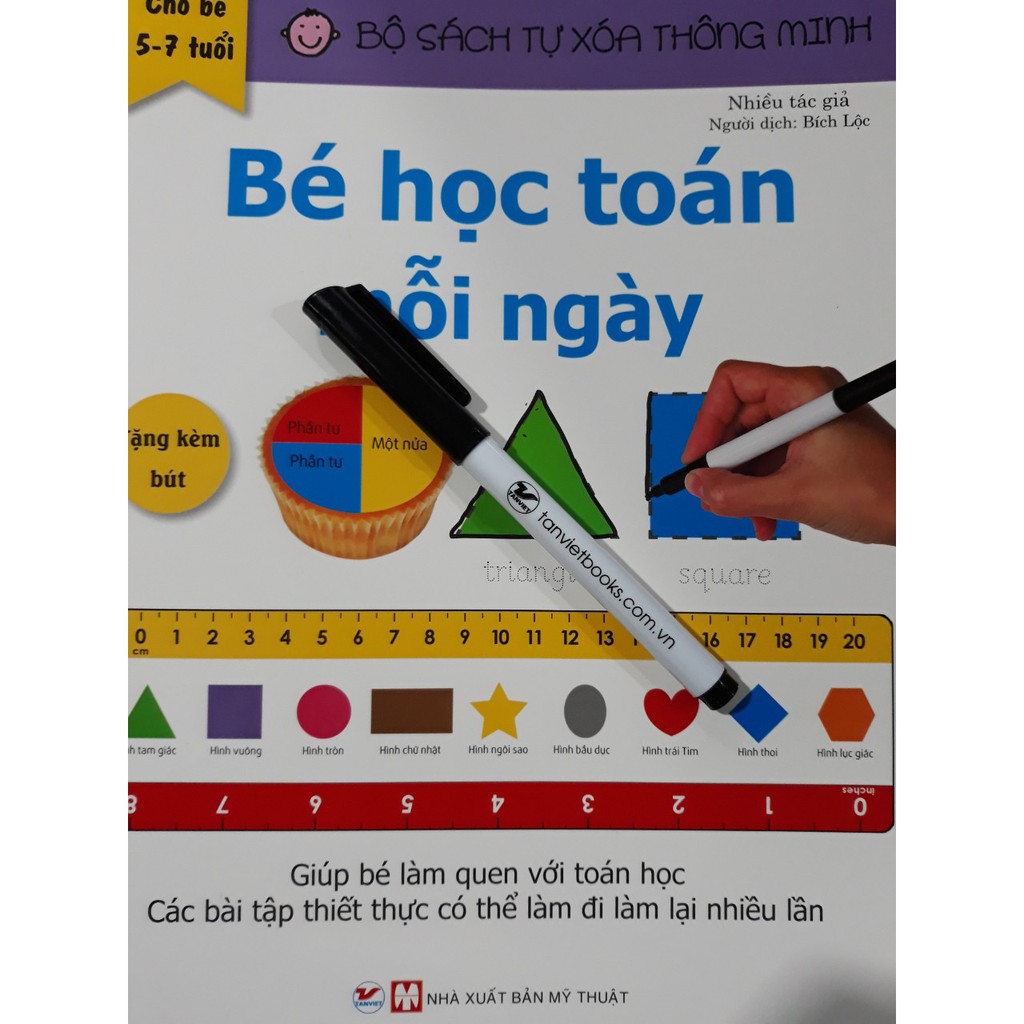 Sách Bộ Sách Tự Xóa Thông Minh Bé Học Toán Mỗi Ngày Nhà sách Tân Việt