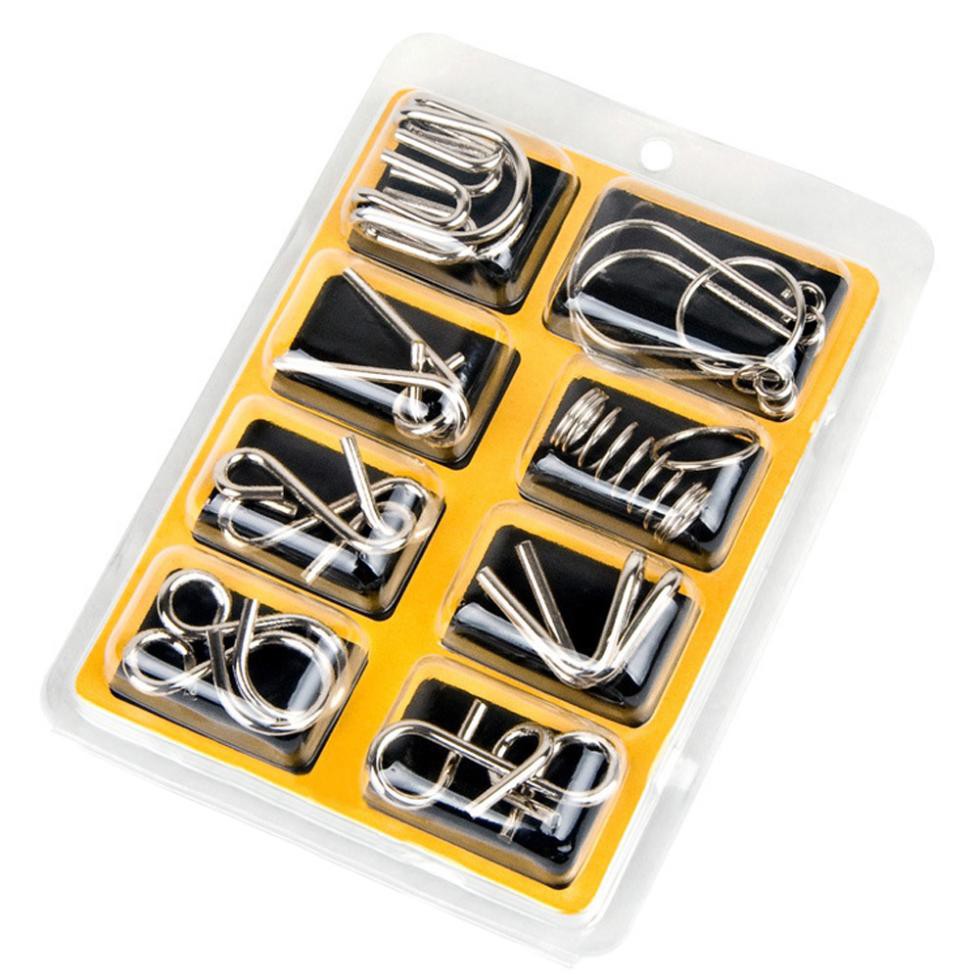 Set 8 đồ chơi giúp xả stress nâng cao trí tuệ bằng dây kim loại