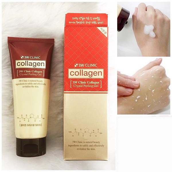 Gel tẩy tế bào chết collagen 3W Clinic tẩy tế bào chết cho mặt chính hãng Hàn Quốc NPP Shoptido