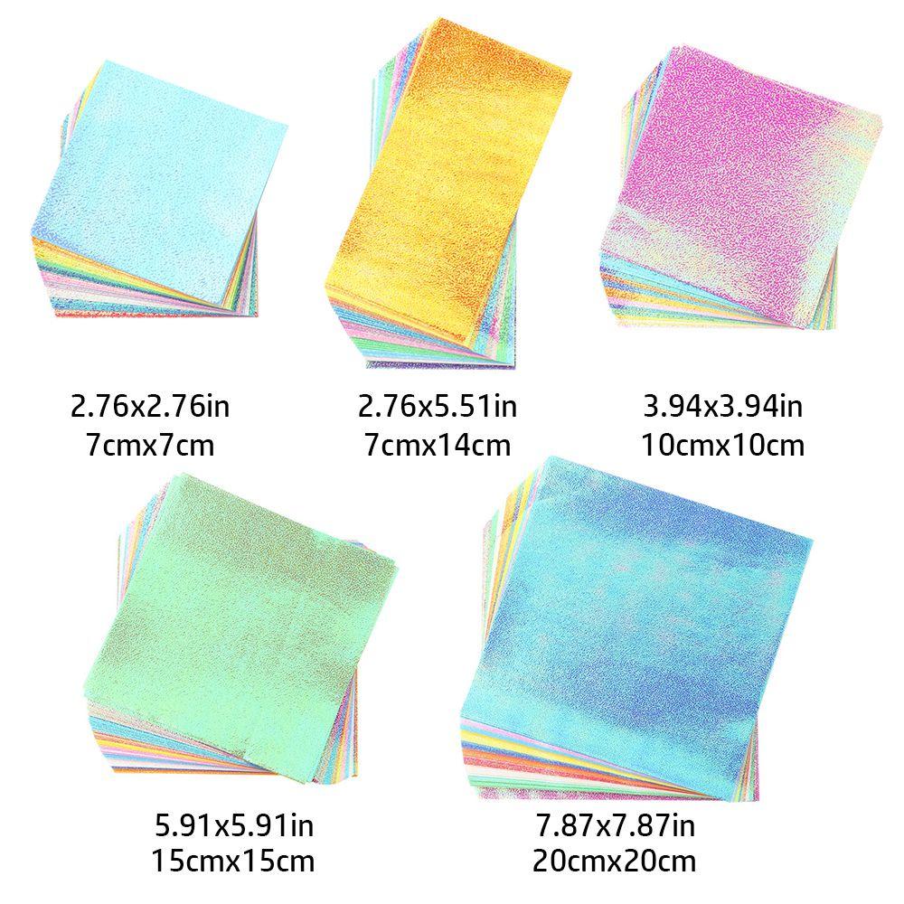 Bộ 50 Tờ Giấy Xếp Origami Nhiều Kích Thước Màu Sắc Lấp Lánh Dùng Trang Trí Sổ Tay
