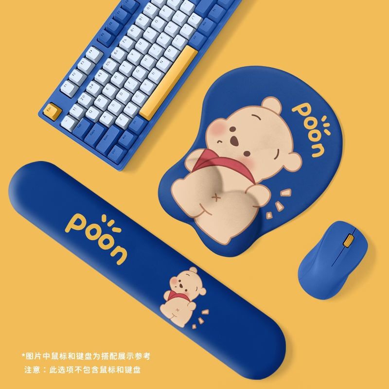 Bn di chu t Miếng Lót Chuột Bàn Phím Bằng Cao Su Non Hình Winnie the Pooh Dễ Thương