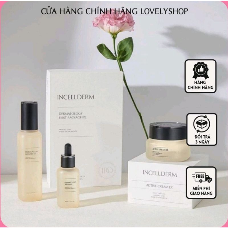 Set 3 sản phẩm dưỡng da chống lão hóa,căng bóng Incellderm Chính Hãng Hàn Quốc