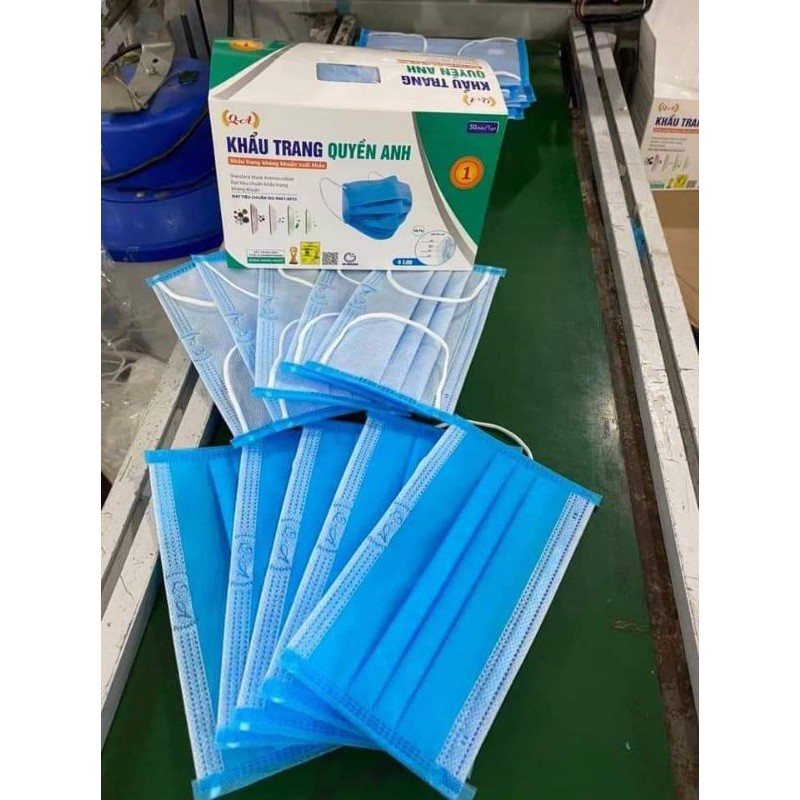 (Giá sốc) Hộp khẩu trang y tế Quyền Anh 4 lớp đủ màu 50 cái
