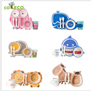(sale sốc )Bộ bát ăn dặm sợi tre Coeco cho bé