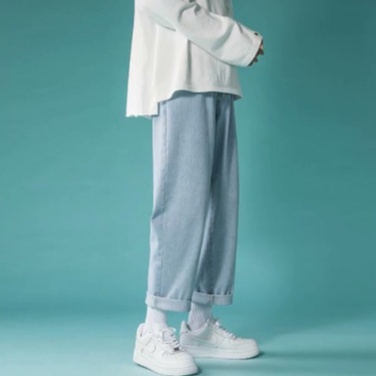 Quần Denim Ống Rộng Màu Sắc Vintage Hàn Quốc Cho Nam | BigBuy360 - bigbuy360.vn
