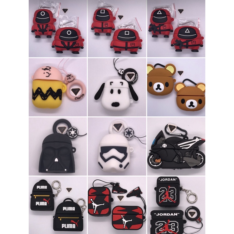 OtakuTPstore Vỏ ốp AirPods bảo vệ tai nghe AirPods 1/2 AirPods pro AirPods 3 anime hoạt hình dễ thương Squid Game