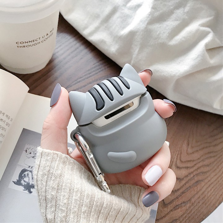 Case Airpods hình con mèo - Vỏ ốp bảo vệ tay nghe không dây cho Airpods 1/2/3/Pro - Mã TZAP334