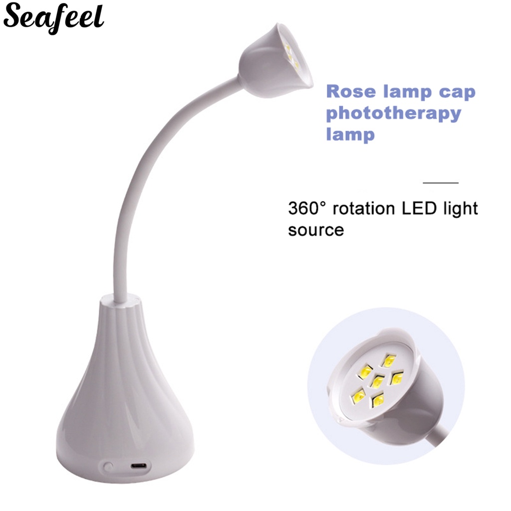 [Hàng mới về] Đèn sấy khô móng tay mini cổng cắm USB hình hoa sen tiện dụng dành cho nữ
