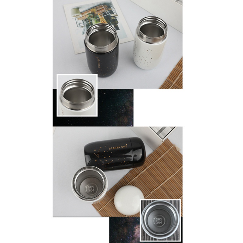 Bình nước giữ nhiệt mini 200ml họa tiết dễ thương cho bé