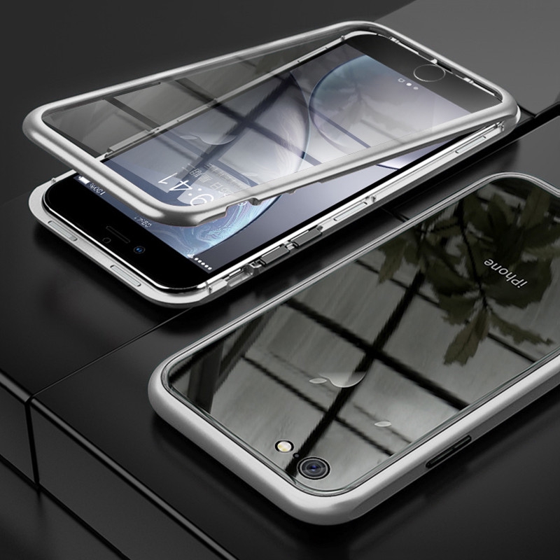 Ốp điện thoại 2 mặt từ tính bảo vệ 360 độ cho iPhone x/7/8/7plus/8plus X/XS/XR Max | BigBuy360 - bigbuy360.vn